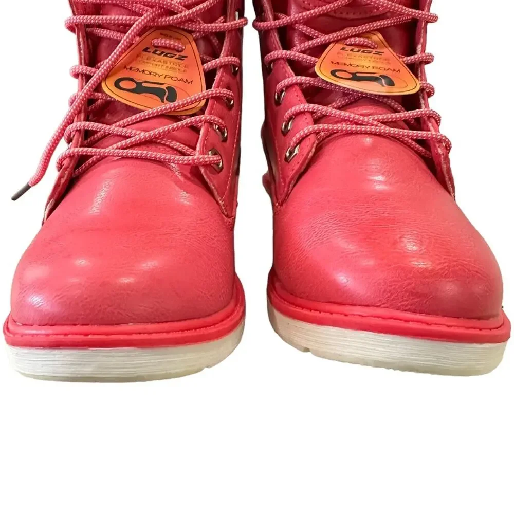 Lugz pink Laceup‎ high top boot. I” heel size 7 new without box - Picture 13 of 14